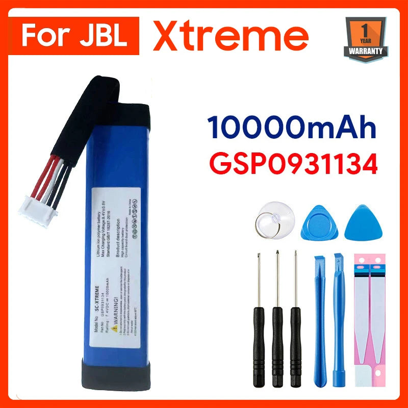 Pin màu xanh và bộ dụng cụ sửa chữa cho JBL Xtreme, dung lượng 10000mAh, mã GSP0931134.
