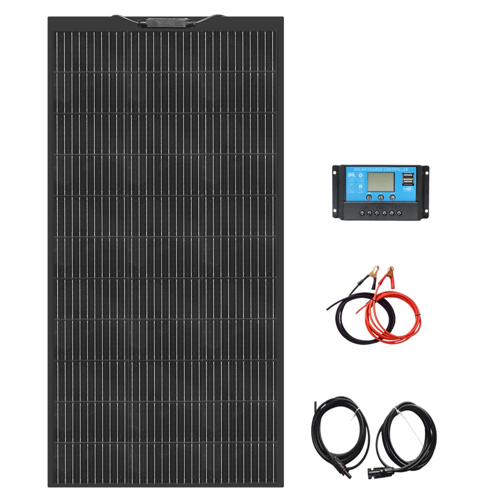 600W Solar Panel Kit Flexible Monocrystalline Cell 18 Volts 120 Watts Solar Panels 12V 24V Battery Charger For Home RV Caravan