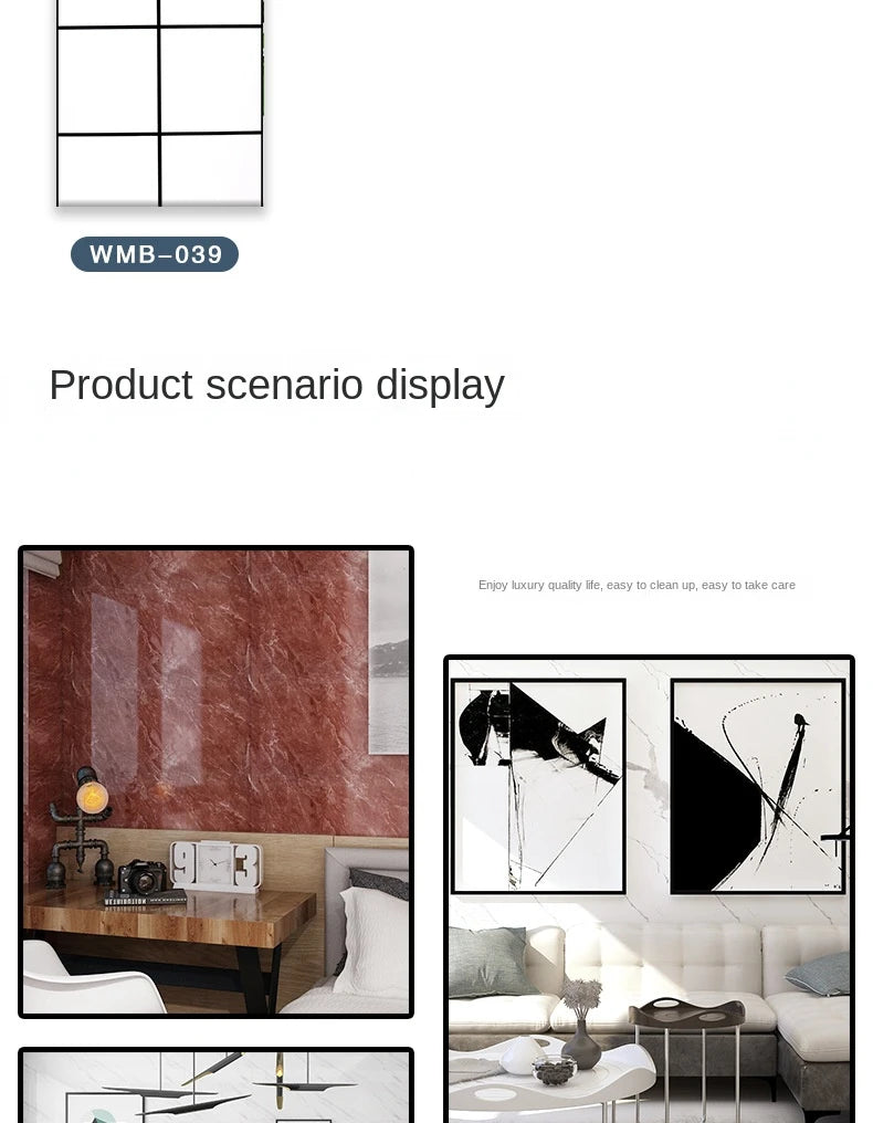 bathroom living room bedroom waterproof marbre self adhesive Imitation tegel wall stickers kitchen cabinets oil proof sticker