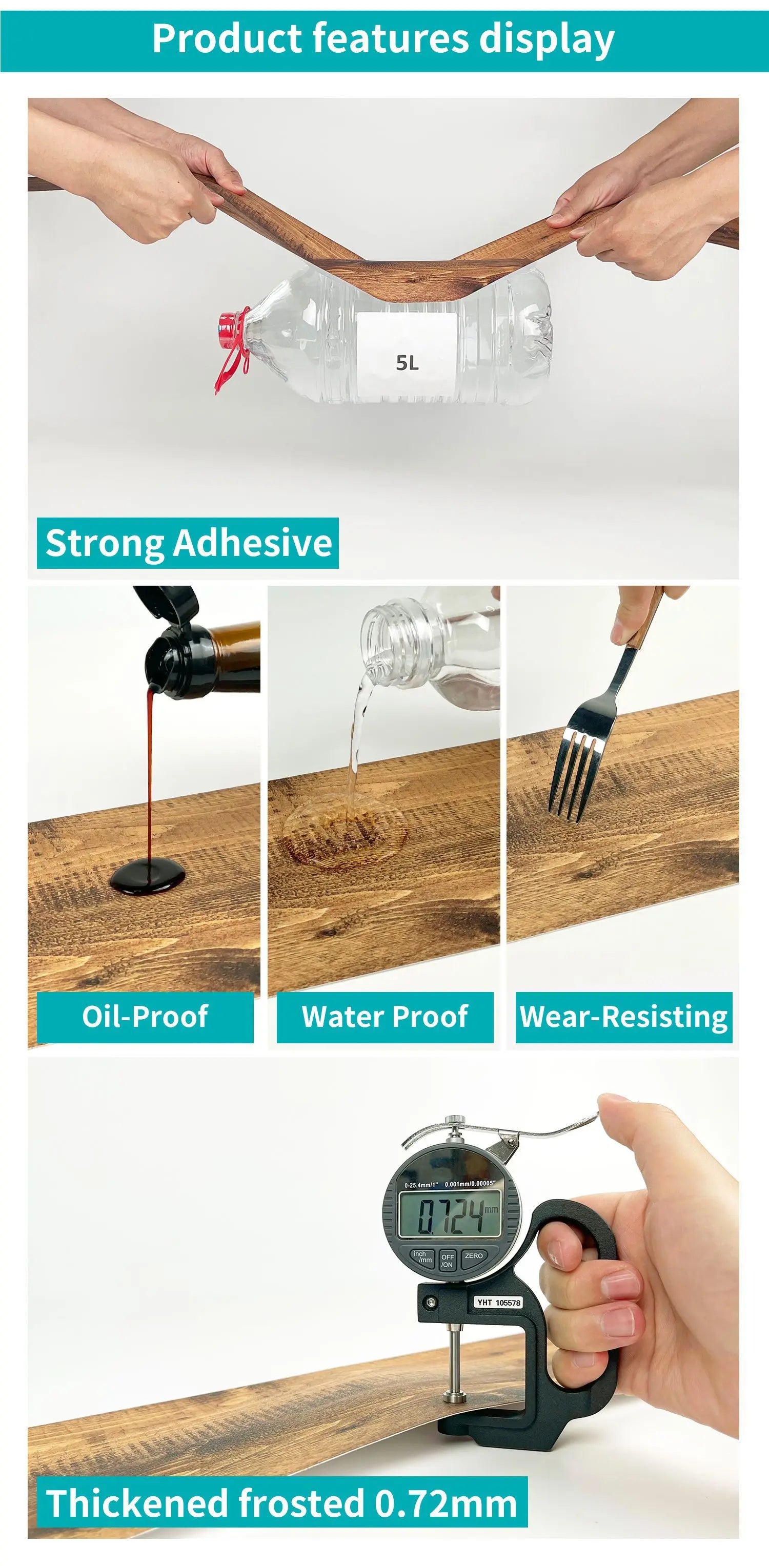 1/5/10/15 Pcs Peel And Stick Floor Tiles, Self-Adhesive Wall Tilse, Waterproof Wall Stickers, Flooring, 6 Inch X 36 Inch