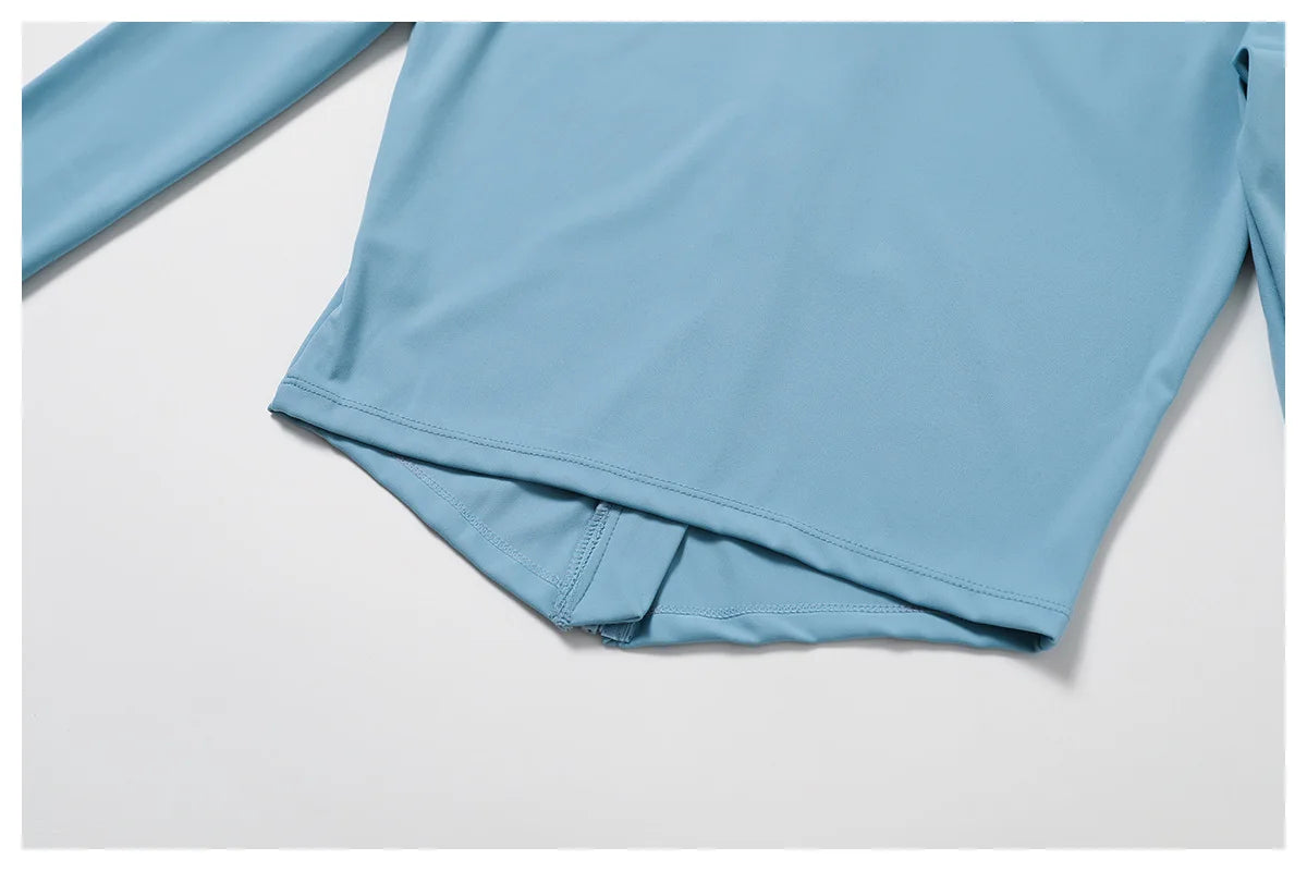 Áo Thun Nữ Dài Tay Tập Gym Yoga Chạy Bộ Thể Thao