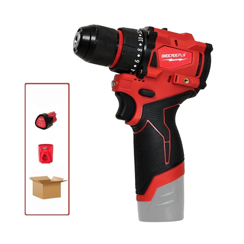 for Milwaukee 12V Battery less Compact Electric Screwdriver Hand Drill Impact Drill Cordless Multifuctional Screwdriver