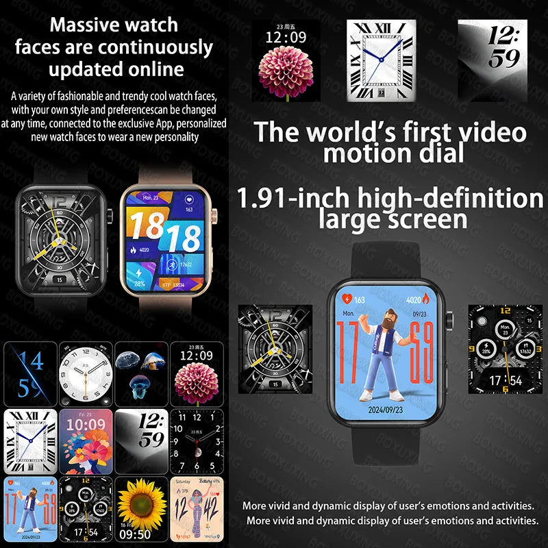 Smartwatch 2025 Photography, BT Calling, Multi-Sport