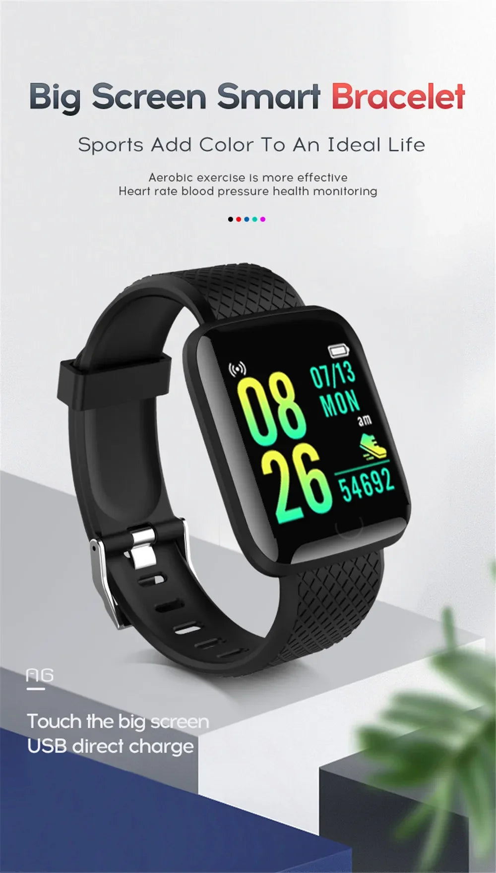 D13 Multi-function Smart Watch - Reminder &amp; Sports