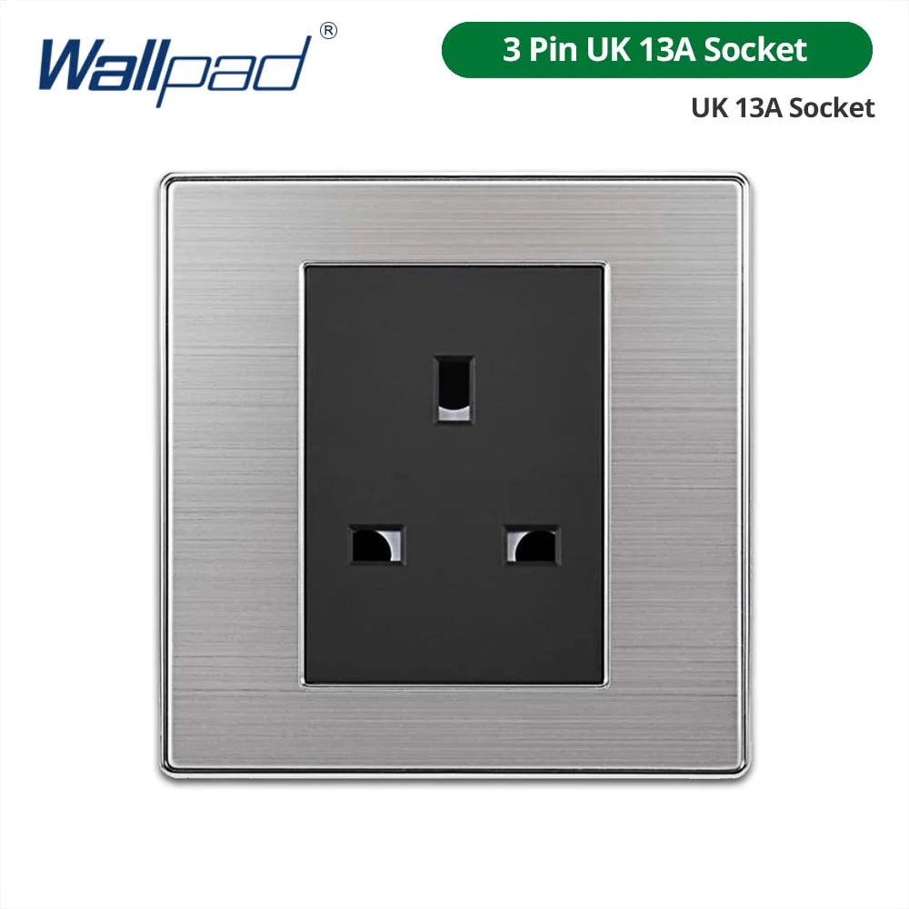 Công tắc đèn âm tường 2 chiều, thép không gỉ, LED.