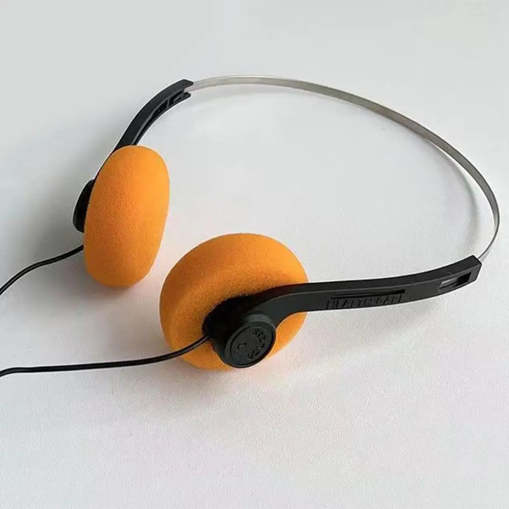 Retro Walkman music headphones, compact and fashionable