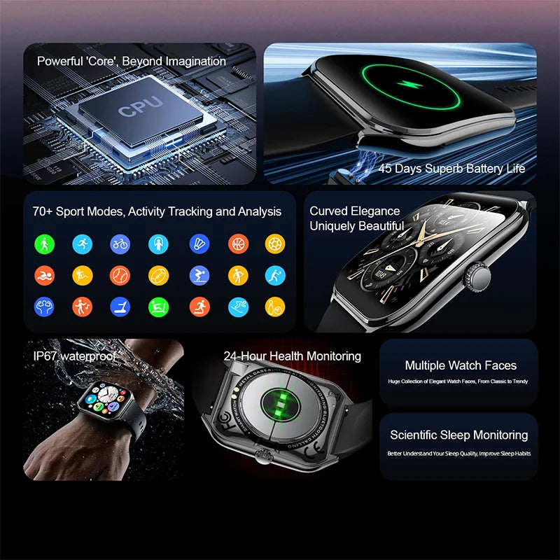 Ultra-Thin Smartwatch 1.96 AMOLED Continuous Display