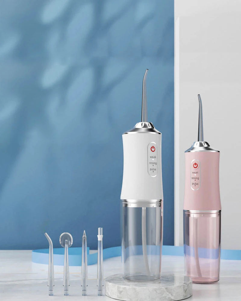 Máy Tăm Nước Cầm Tay USB, 3 Chế Độ, 4 Đầu Phun