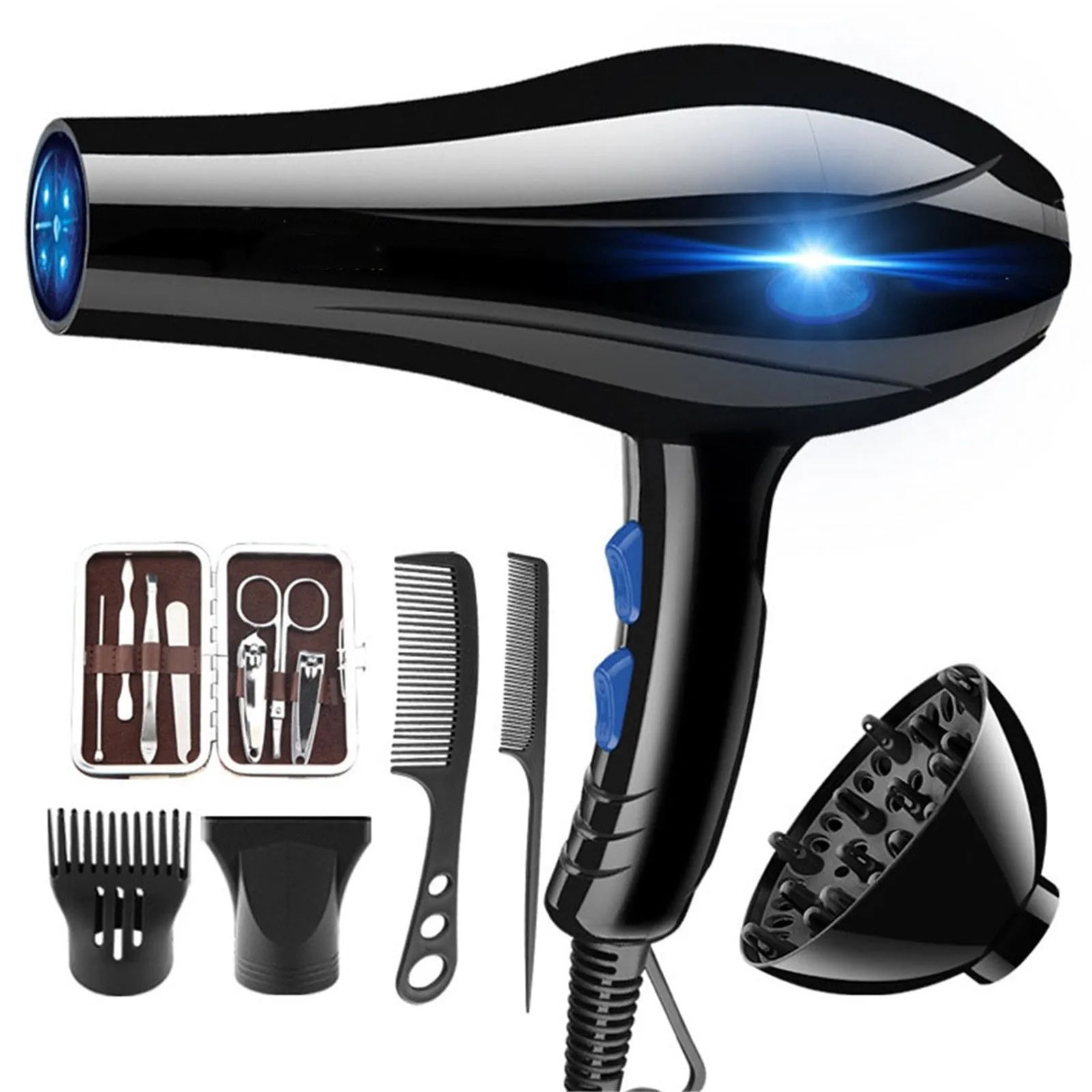 Professional Hair Dryer 2200W, Hot and Cold, Negative Ion