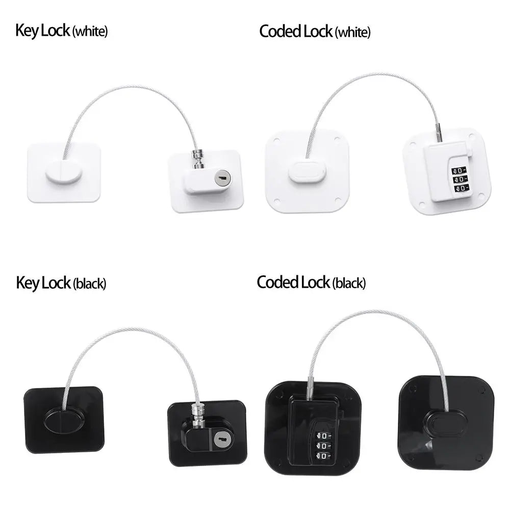Baby Safety Refrigerator Lock With Keys or Coded Lock Infant Cabinet Locks Sliding Closet Door Lock Children Protection - Daisan Mart