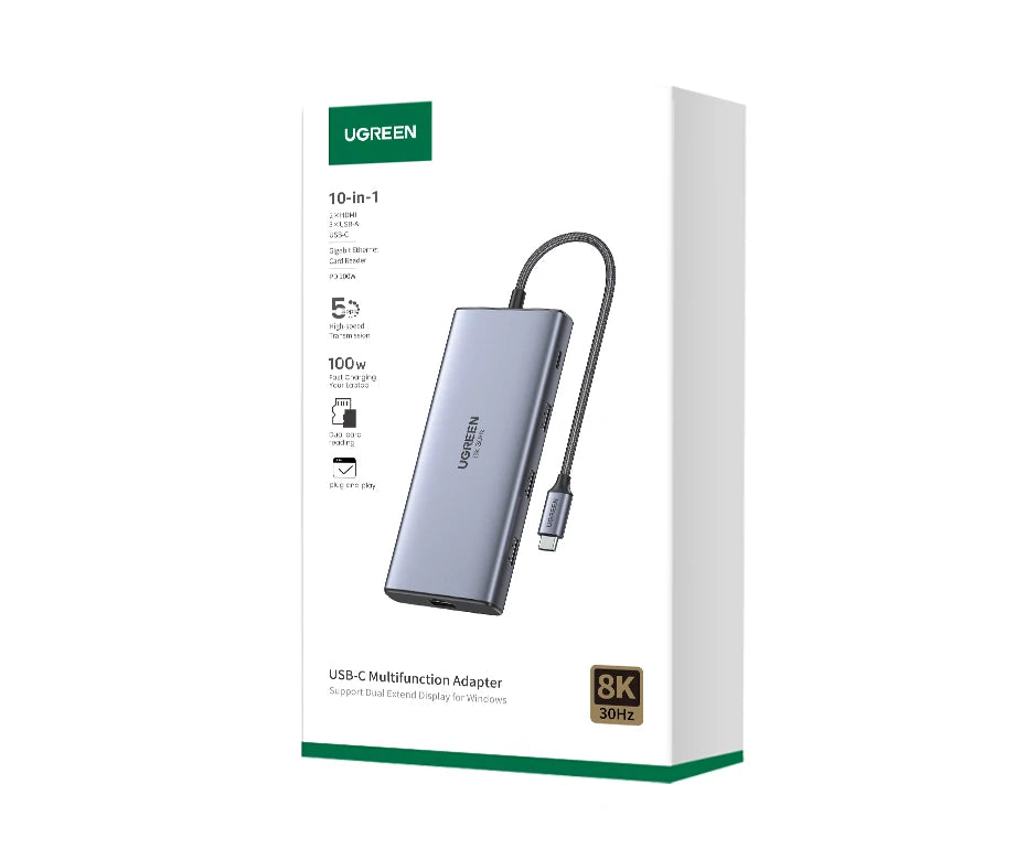 UGREEN HUB Đa Năng 10in1 USB-C 8K cho MacBook