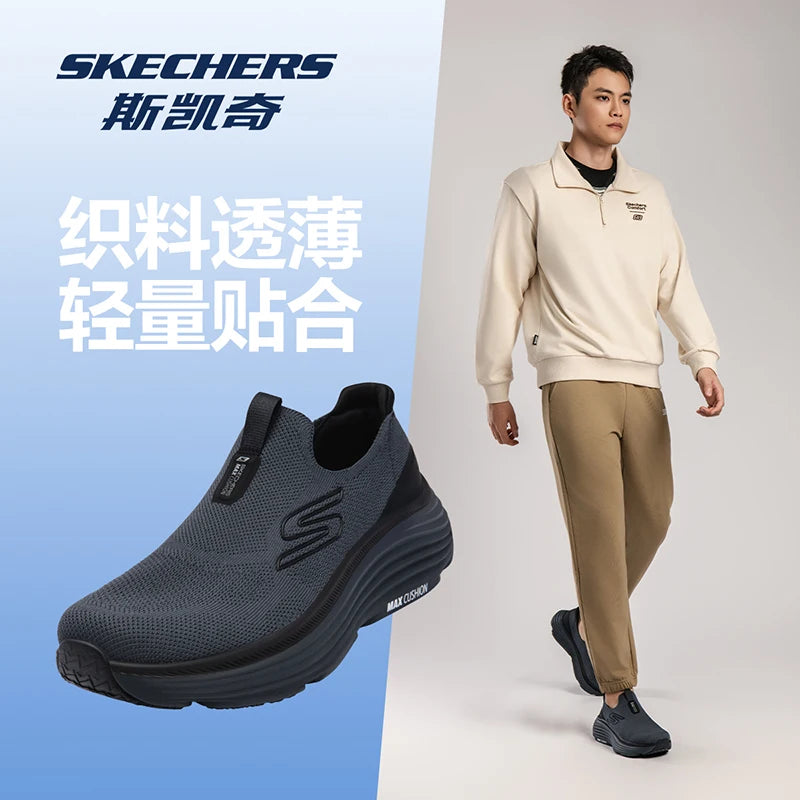 Giày Thể Thao Nam Skechers Nhẹ Êm, Thoáng Khí Chạy Bộ