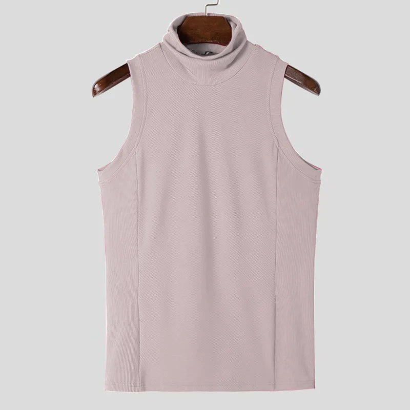 Áo Tank Nam Đen Cổ Lọ Thể Thao Phong Cách Streetwear - Daisan Mart