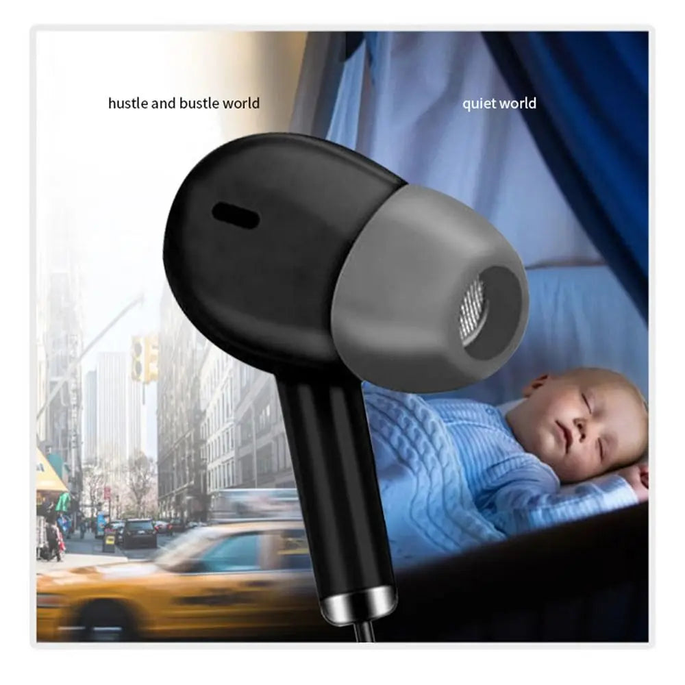 3.5mm HD Wired Sports Headphones with Mic for Phones