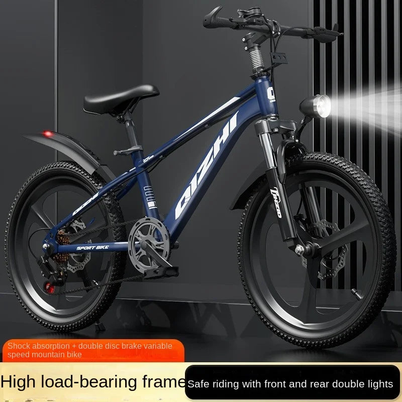 WOLFACE 20/22 Inch Unisex Road Bike Aluminum Alloy Frame Single Speed ​​Children's Mountain Bike Disc Brake Portable Adult Scooter