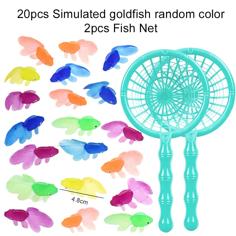 Simulated Goldfish/Gemstone Plastic Summer Pool Decoration Fishing Accessory Diving Prop Entertainment Water Play Equipment TMZ