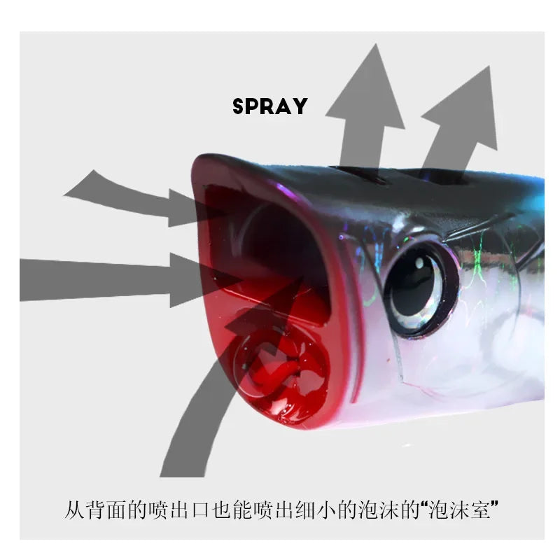 Mồi Giả Câu Cá MUKUN Popper Nổi 8.5-30g