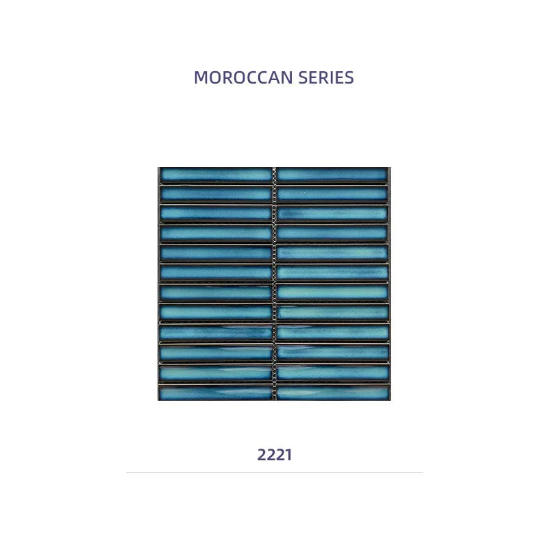 22x145 Long Concave Porcelain Mosaic Tiles for Bathroom Decoration