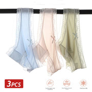 3 Pieces Women's Underwear, Thin, Cool, Sexy, Summer, Cold Silk