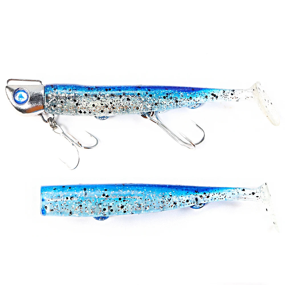 Mồi Câu Mềm B&U 105mm Đuôi Đen Minnow 33.7g