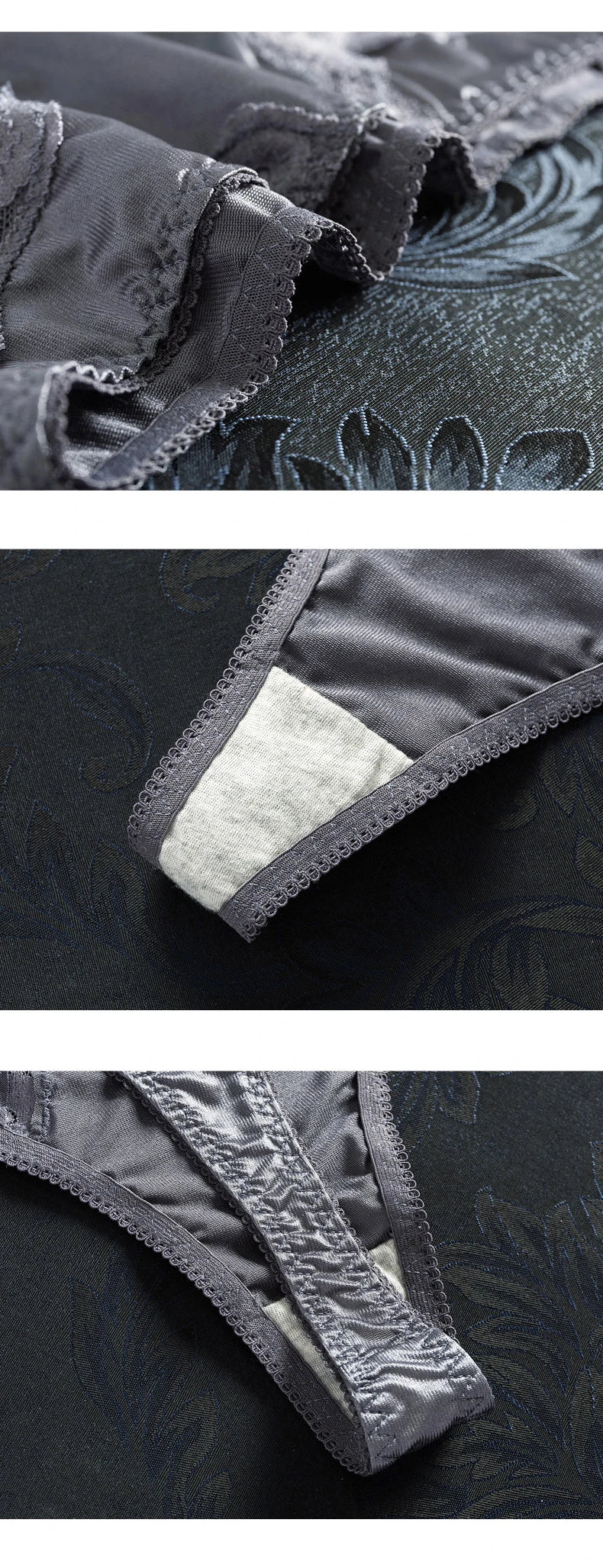 Women's Sexy Ice Silk Low Lace Panties BANNIROU