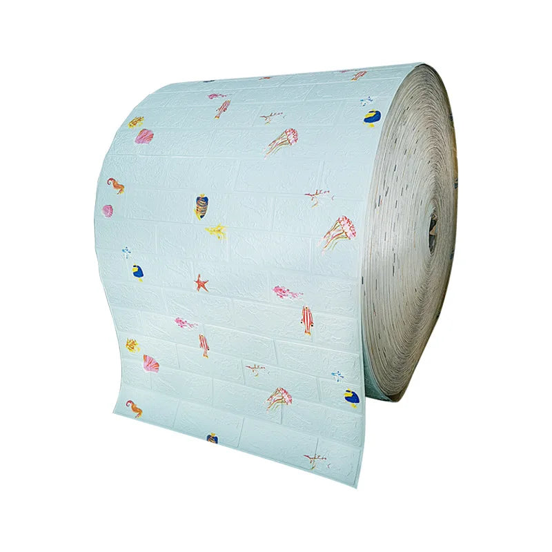 10M stickers Self-Adhesive Panels 3D Soft Crash Foam Wallpaper Imitation Brick Wall Stickers Home Living Room Kid Bedroom Decor