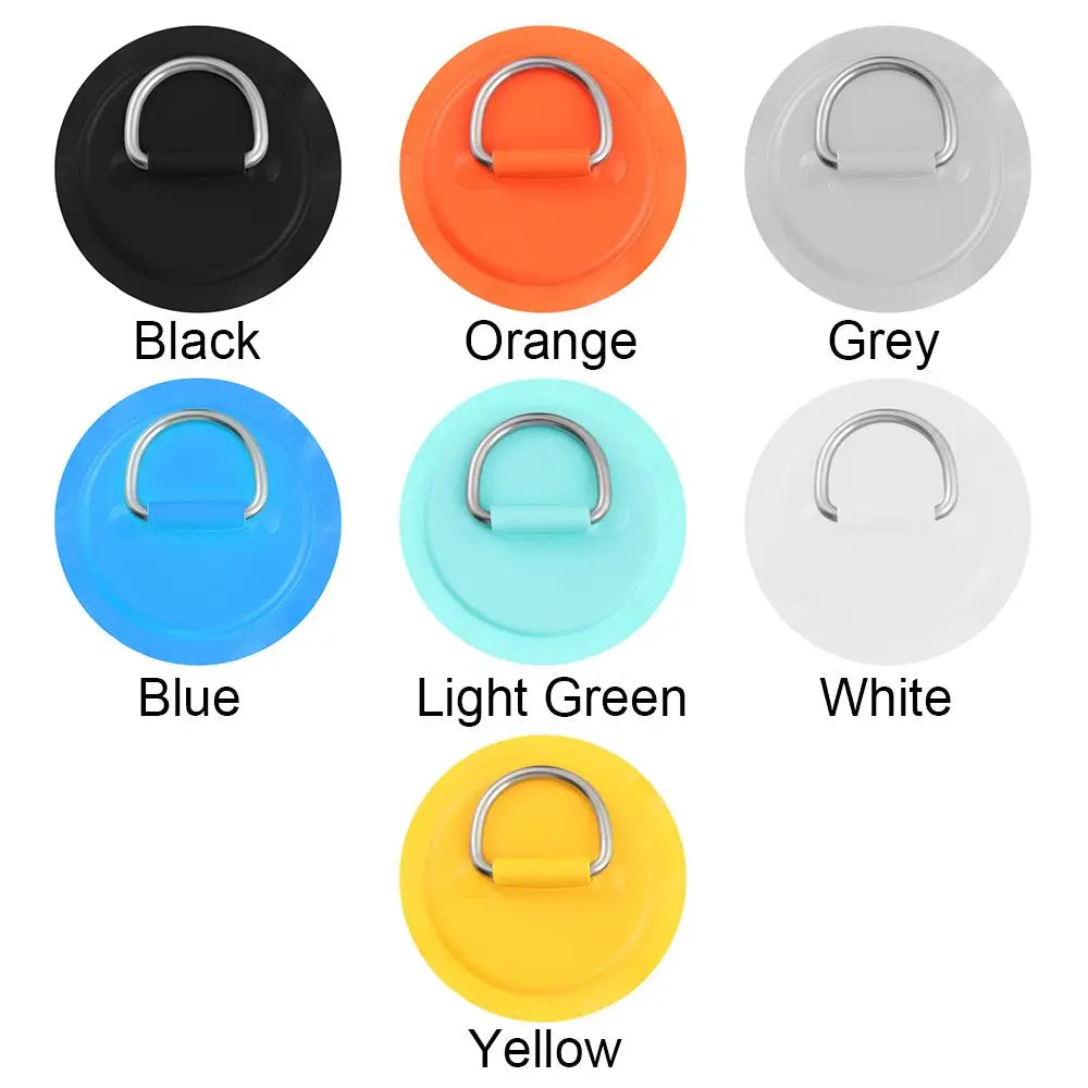D Ring Triangle Stainless Steel Pad/Patch With Glue for PVC Inflatable Boat Raft Dinghy Canoe Kayak Surfboard SUP Tie Down
