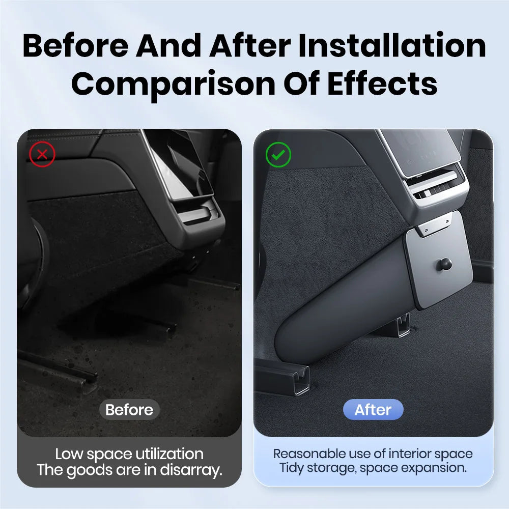 YZ Rear Seat Trash Can For Tesla Model 3 Y Highland Juniper Rear Interior Storage Box Magnetic garbage bin Car Accessories - Daisan Mart