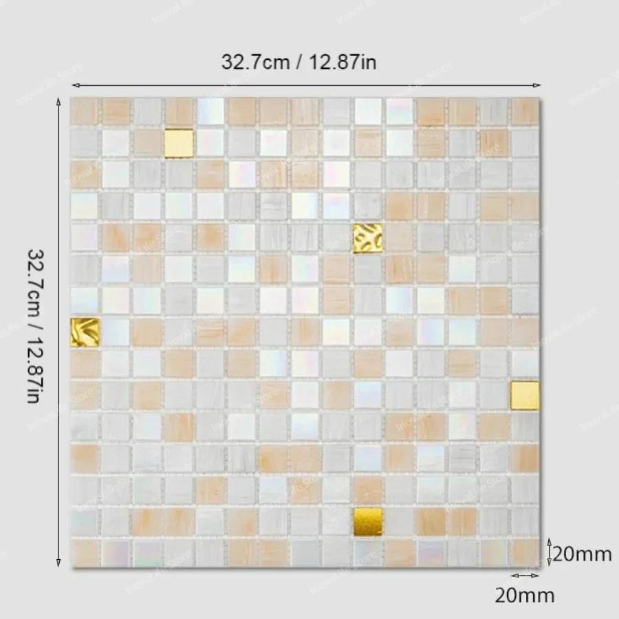 Gạch Mosaic 3D Nhiều Màu Dán Tường Sáng Tạo - Daisan Mart