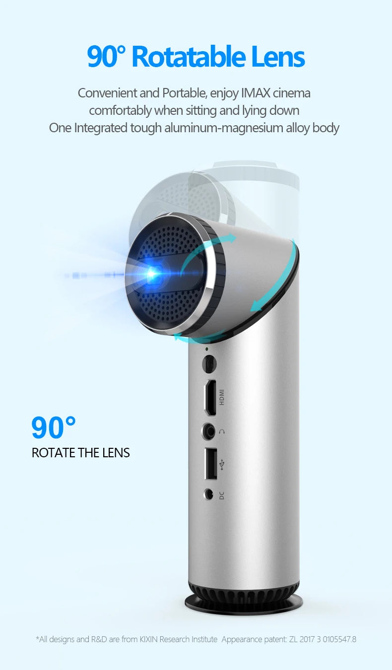 Máy Chiếu KIXIN K5 4K Mini - Rạp Phim Di Động Android 11 - Daisan Mart