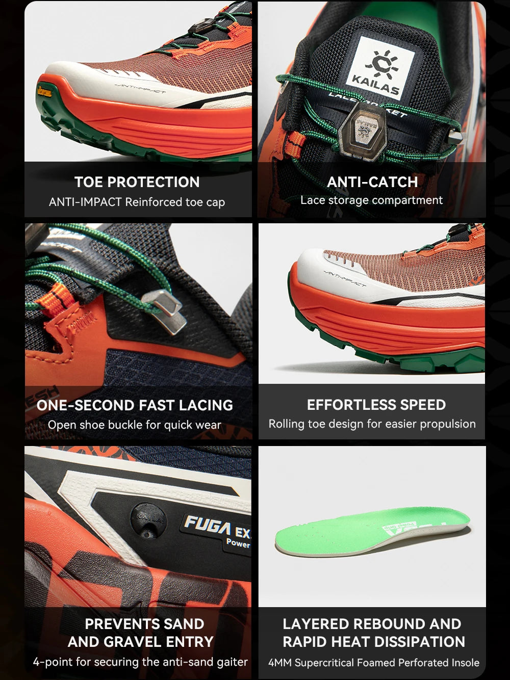 KAILAS Fuga EX330 Trail Running Shoes Breathable Lightweight