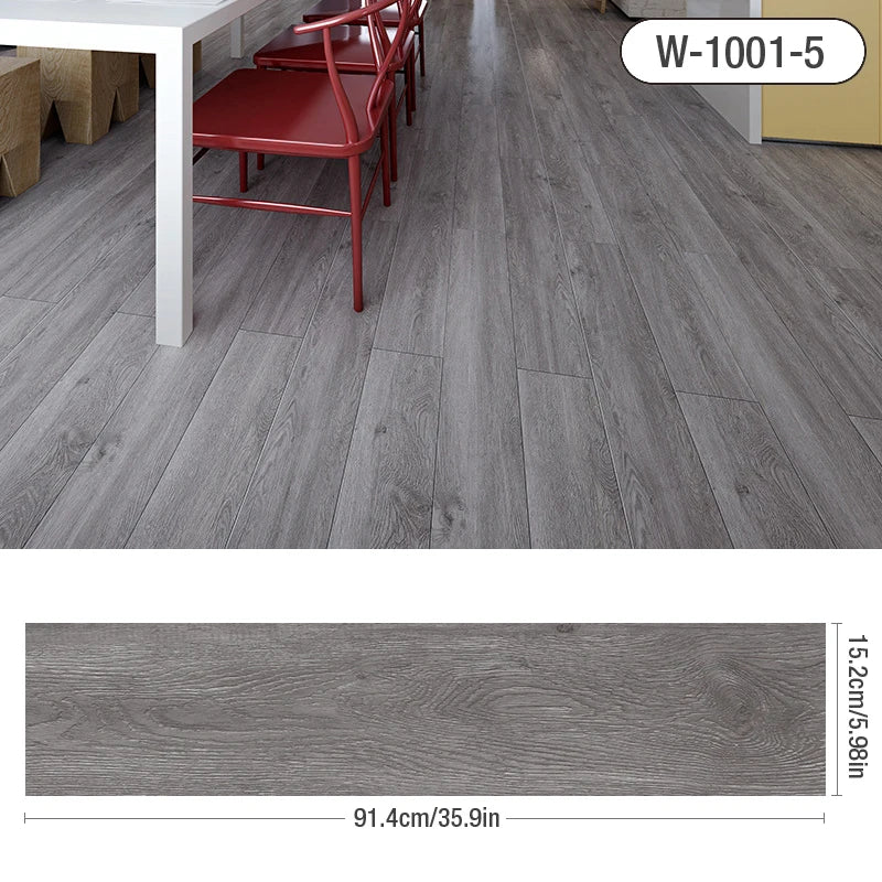 91x15cm 3D Self-adhesive floor sticker Thicken Wood Grain Floor Wallpaper 3d Wall Sticker Waterproof room wear-resistant sticker