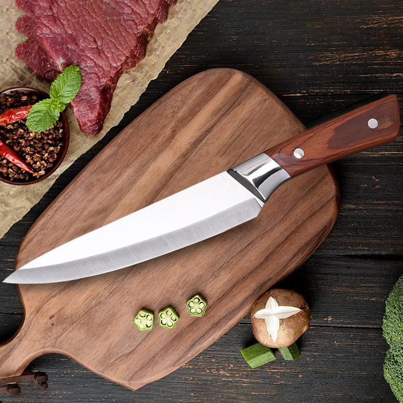 Multi-purpose Stainless Steel Boning Knife for Cutting Meat and Vegetables