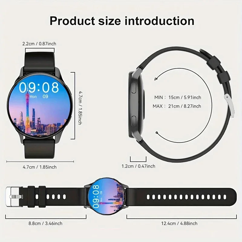 Đồng Hồ Thông Minh 2025 Màn Hình Tròn AMOLED Bluetooth - Daisan Mart