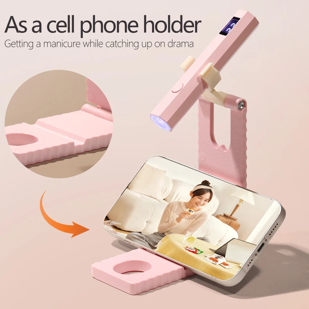 Portable UV/LED Nail Dryer Lamp USB Charging Fast and Convenient