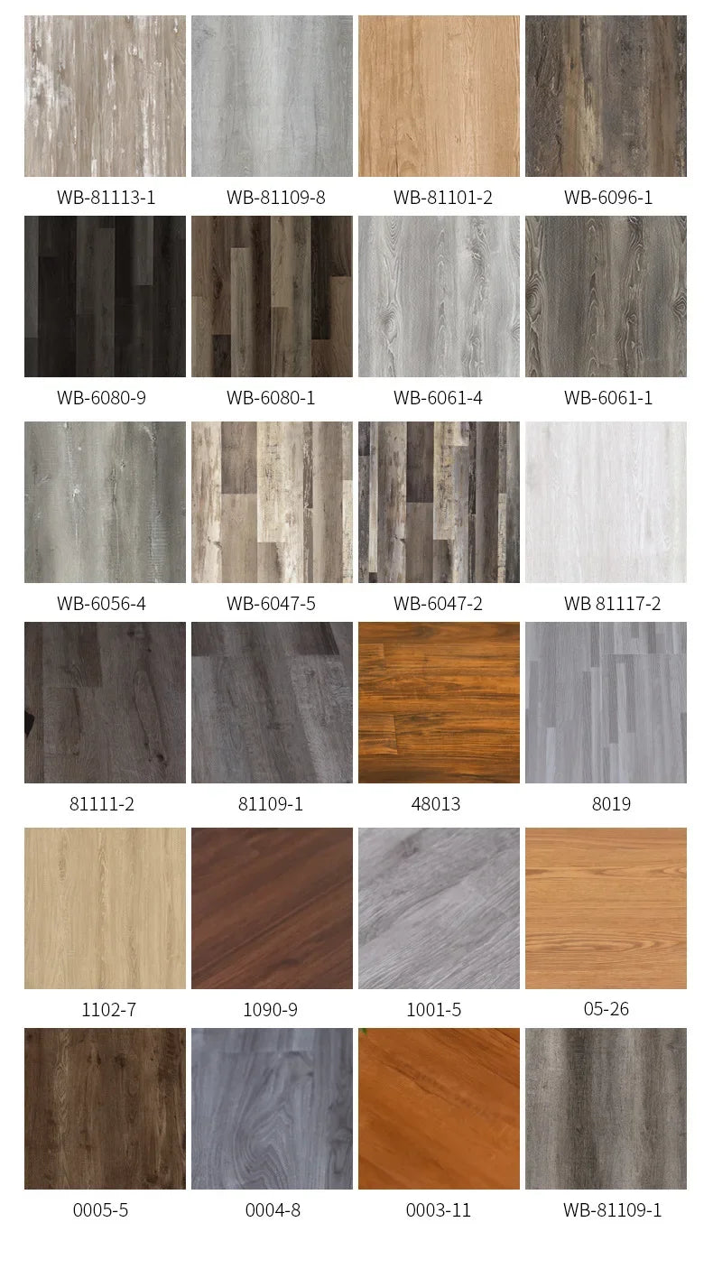 Self-adhesive Wood Grain Floor Wall Stickers Modern Style PVC for Living Room Toilet Kitchen Home Floor Decor Waterproof Sticker