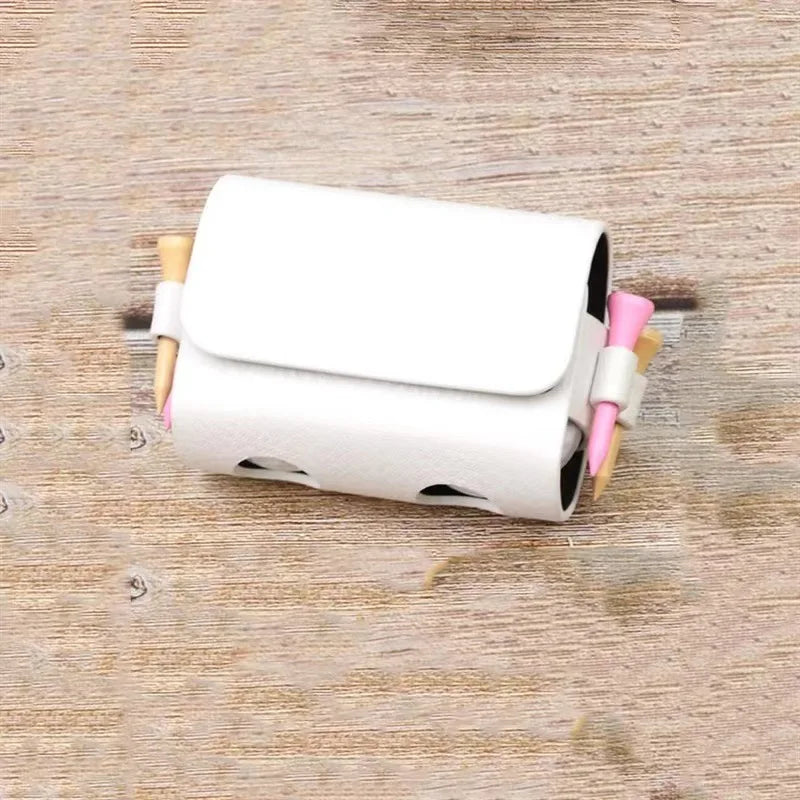 PU Leather Golf Fanny Pack - Holds 2 Balls &amp; 4 Tees