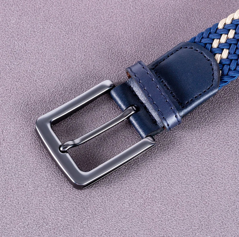 Thắt Lưng Nam Cao Cấp Vải Bố Phối Màu Khóa Kim Hợp Kim