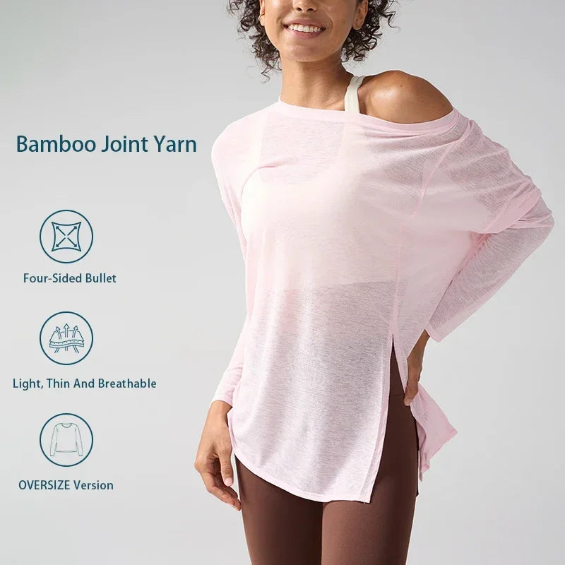 Áo Tập Yoga Nữ Dài Tay Co Giãn Thoáng Khí Gym Pilates - Daisan Mart