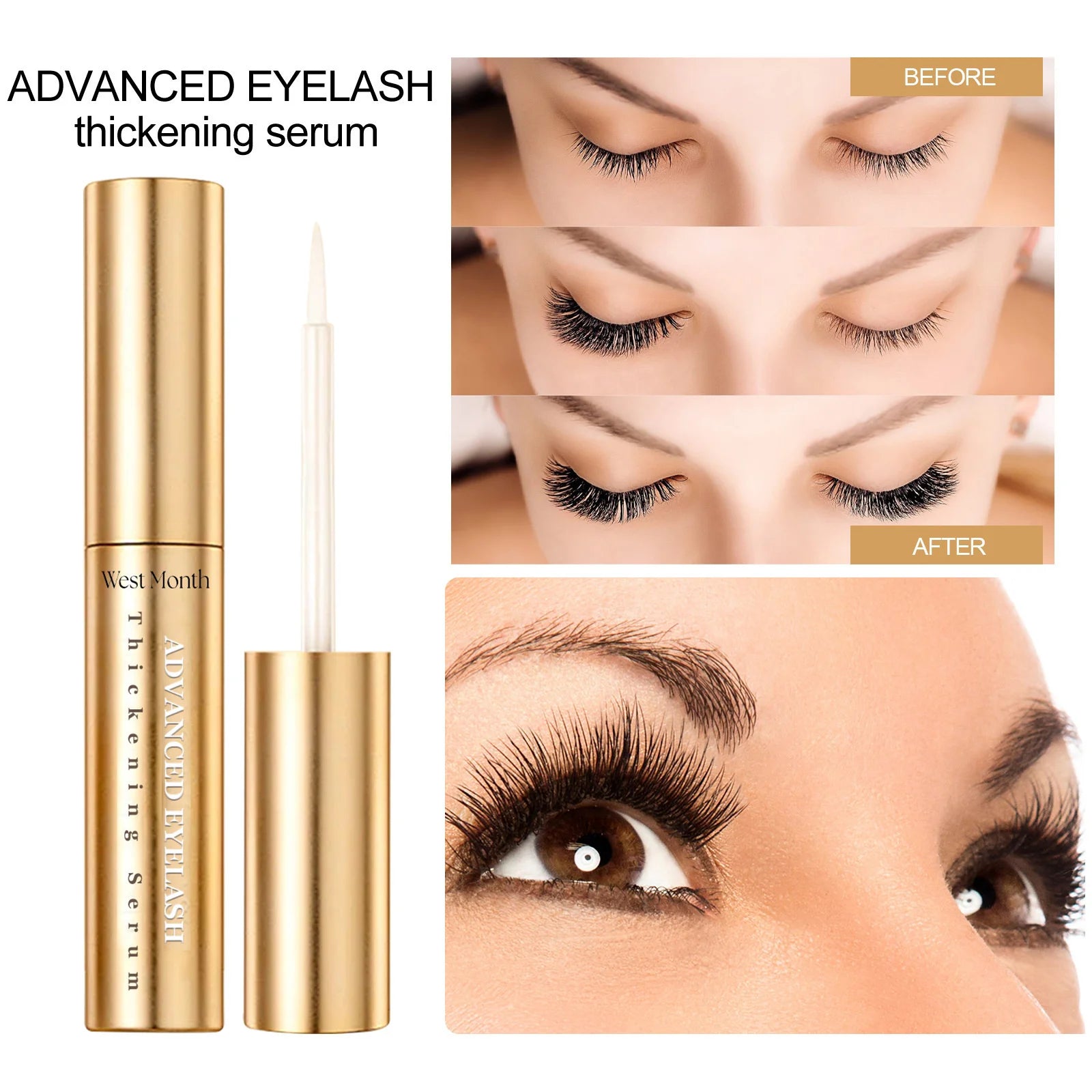 Natural Eyelash Growth Serum, Thick &amp; Curly