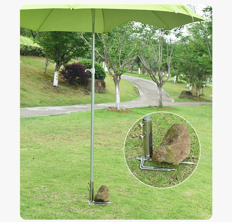 Ô Câu Cá Inox Chịu Lực, Chân Đế 4 Chân Chống Gió