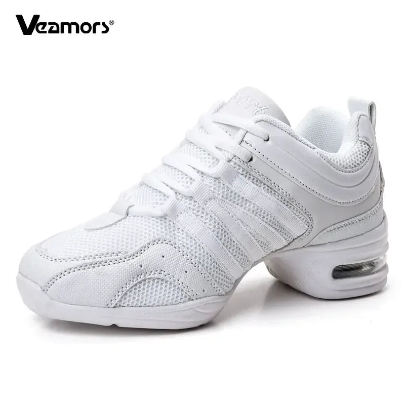 Giày Nhảy Nữ Thể Thao Đế Mềm Thời Trang Đen Thoáng Khí