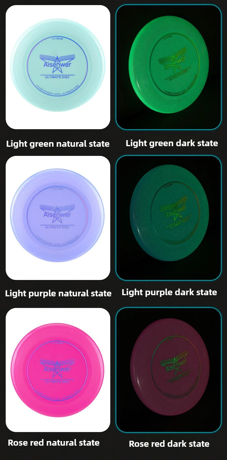 Professional 175g Ultimate Flying Disc Sport Disc Flying Saucer for Adult Teens Kids Outdoor Game Beach Backyard Camping Sports