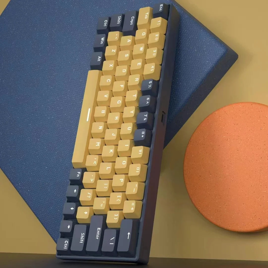 Bàn phím cơ 61 phím RGB Ergonomic cho game thủ