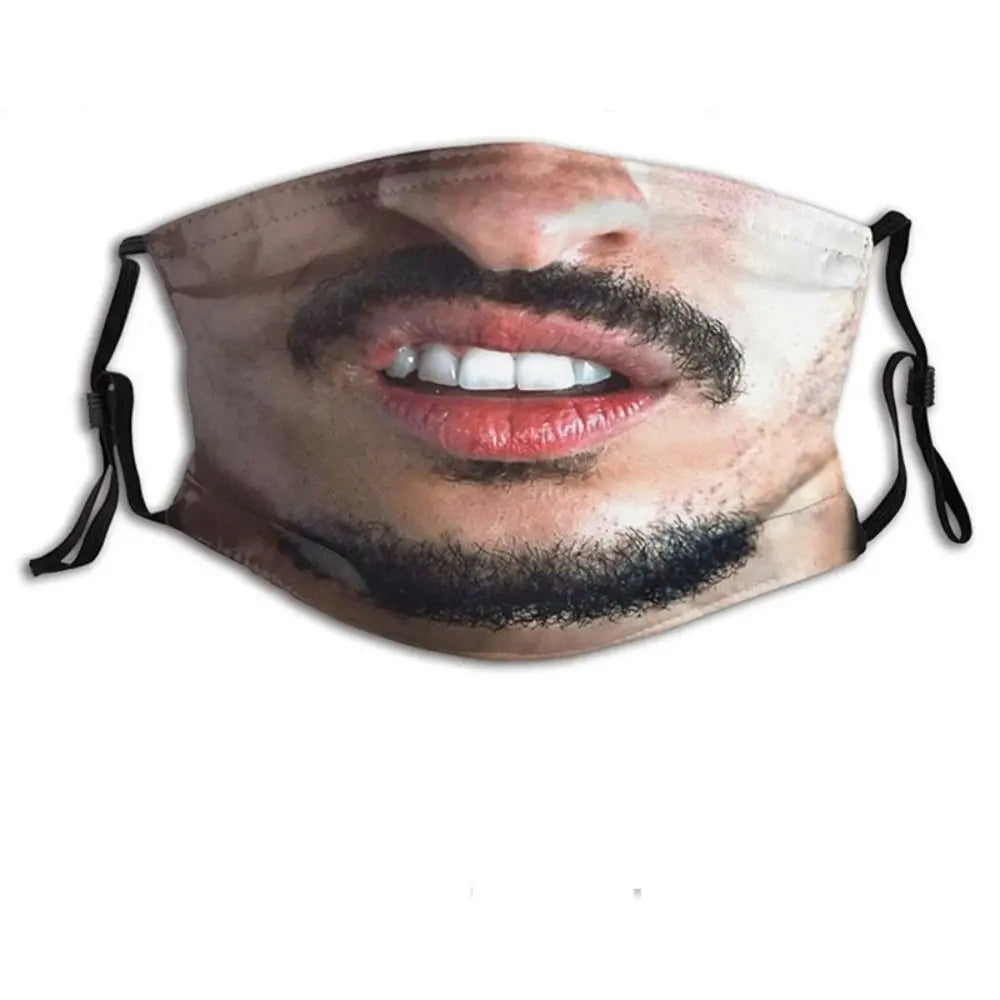 Facial Expression 3D Three-dimensional Mask Personality Breathable Funny Printed Mask Creative Printed Party Cosplay Mask Warmer