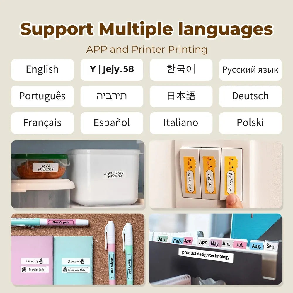 Phomemo Q30 Label Printer Mini Printer Pocket Thermal Label Maker Wireless Sticker Pocket Portable Printer Various Label Paper - Daisan Mart