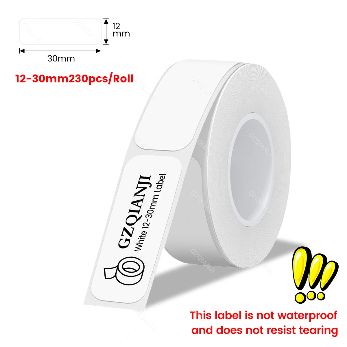 Multi Size P15 Label Paper Rolls Sticker 15*30mm 12*40mm White Color Cable Transparent P15 Thermal Label Printer Adhesive Tape - Daisan Mart