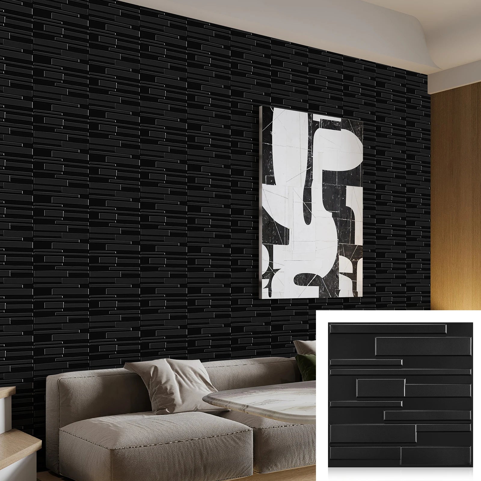 Tấm Ốp Tường 3D Vân Sóng KUUJOJO Sang Trọng Độc Đáo - Daisan Mart