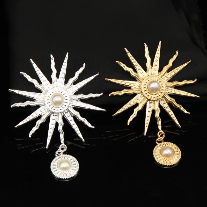 DIY Bow Gold Silver Pearl Alloy Pendant