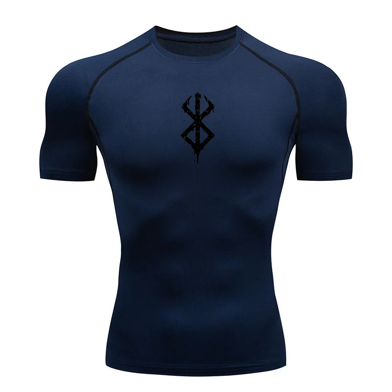 Men's Short Sleeve Quick Dry Summer Running Sports Shirt